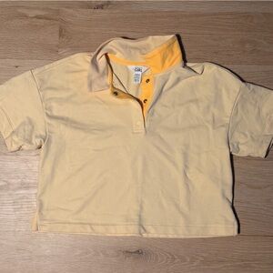 Athleta Kids Light Yellow Polo Shirt